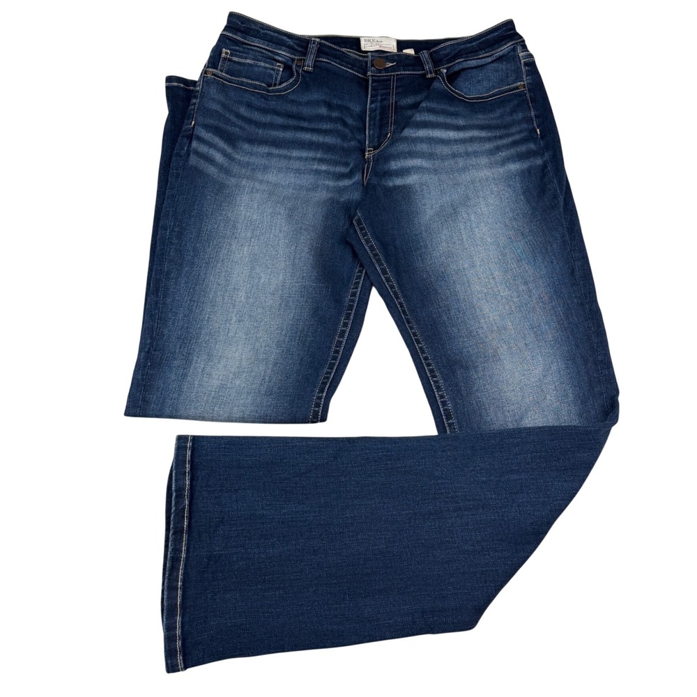 BKE Gabby Bootcut Jeans Women 31x33.5  Stretch Denim Whiskered Rodeo Ranch